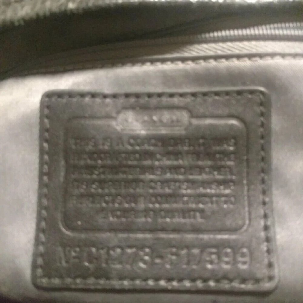 Coach F17599 Ashley Signature Bag Purse Black Sateen Monogram Classic - Picture 5 of 7